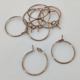 Tarnish Resistant 316-Stainless Steel Hoop Earring Hook 15x0.7 MM (10 Pieces) 21-Gauge Round Rose Gold Color For Jewellery Making